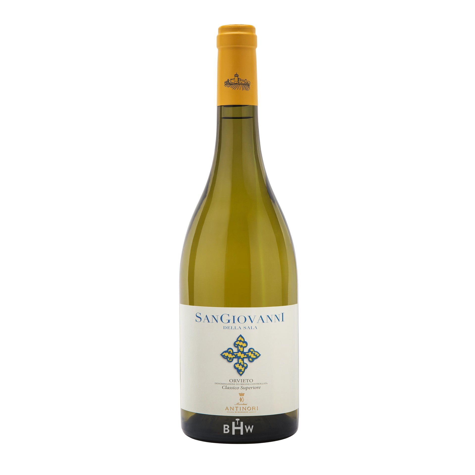 2024 San Giovanni de la Sala Orvieto Classico Superiore bottle of wine with white background.