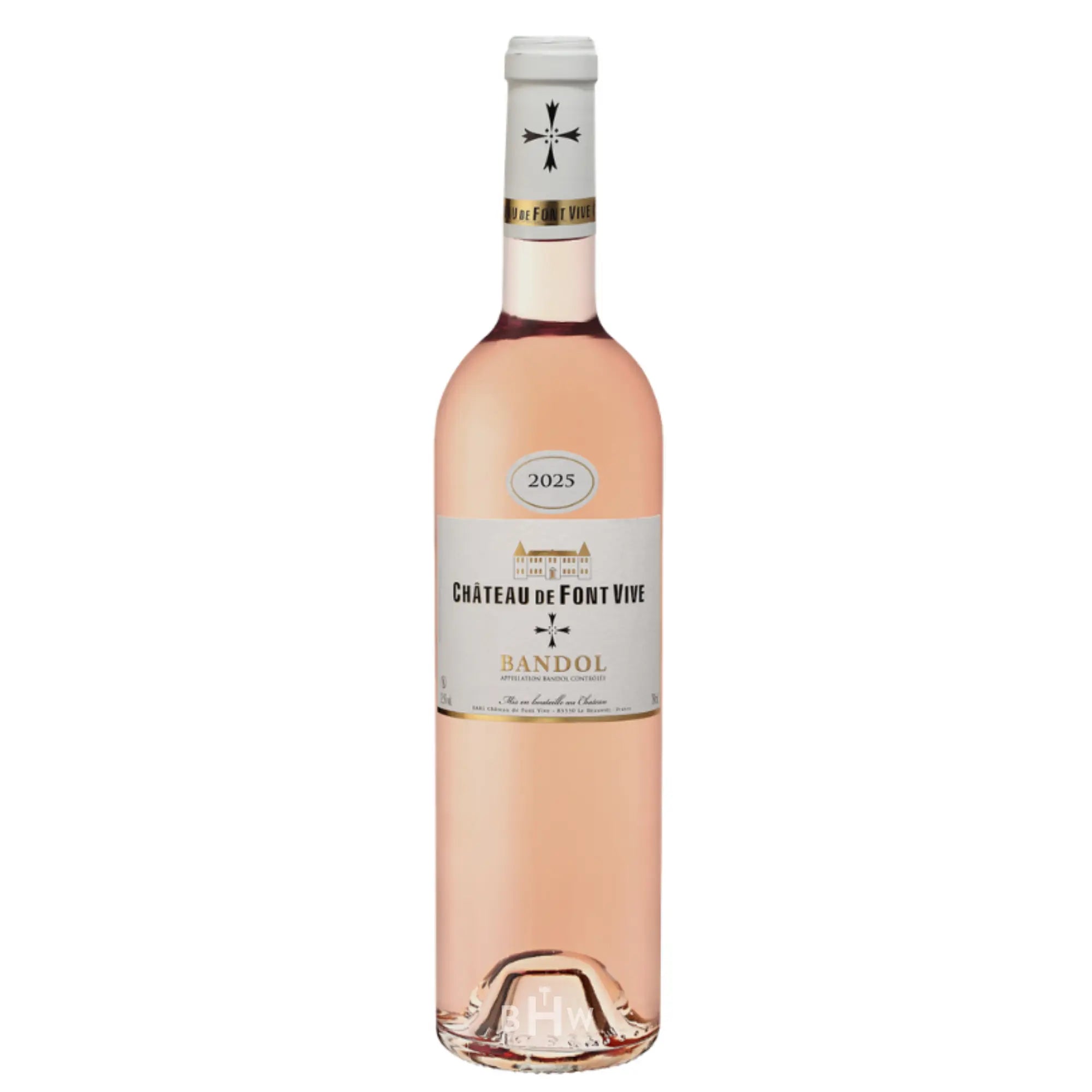 2025 Chateau de Font Vive Bandol Rose Provence wine bottle.