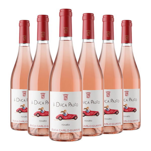 2025 Duca Carlo Guarini 'Campo di Mare' Rosato Negroamaro Salento IGT Puglia 6-pack rosé wine bottles, curated by Big Hammer Wines.