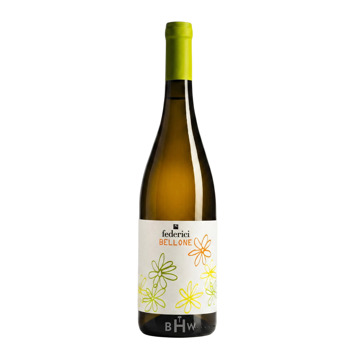 2025 Federici Bellone Lazio IGT white wine bottle, curated by Big Hammer Wines.