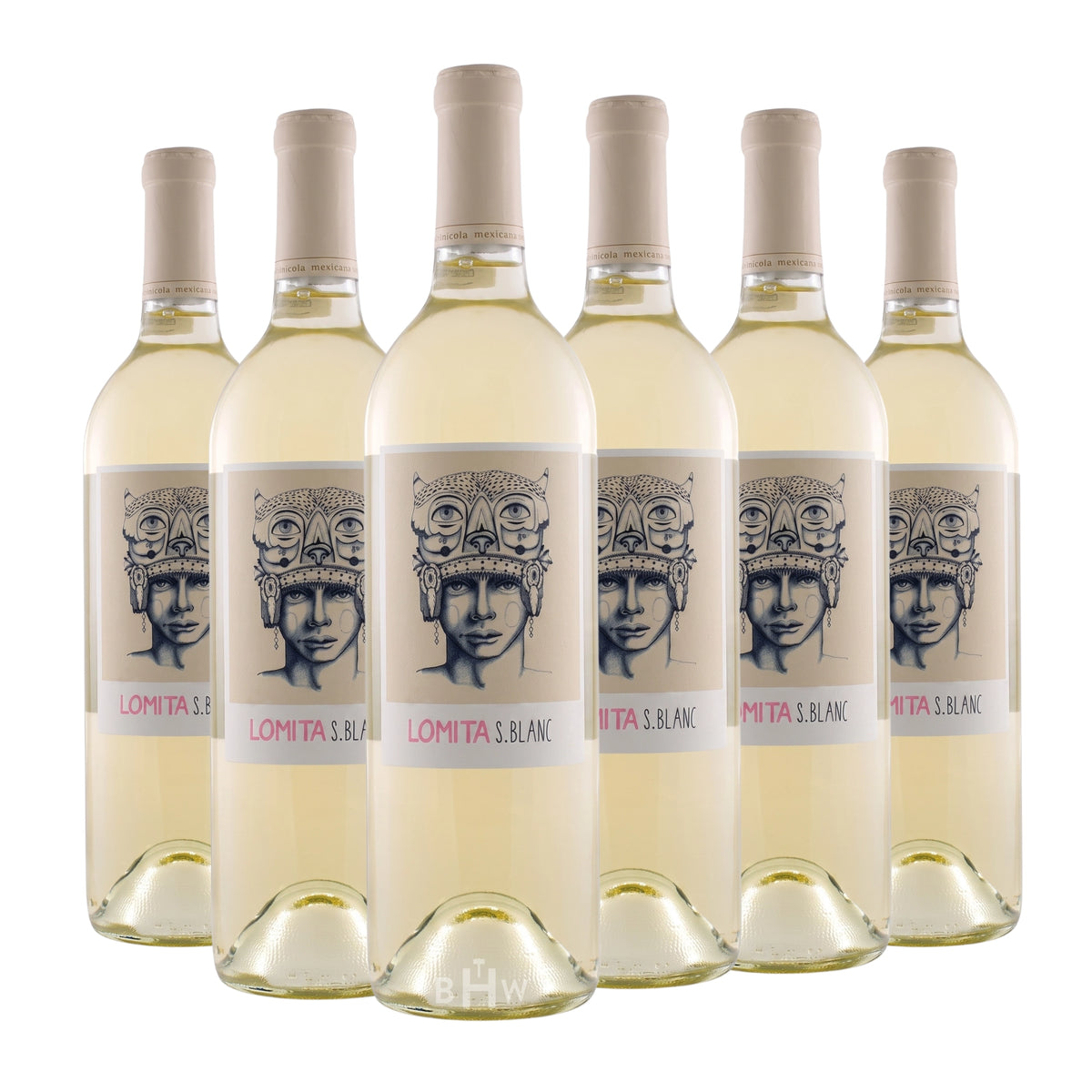 Six bottles of 2025 Hacienda La Lomita Sauvignon Blanc white wine, curated by Big Hammer Wines.