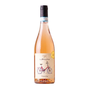 A bottle of 2025 La Bollina Tinetta Monferrato Chiaretto DOC rosé wine, curated by Big Hammer Wines.