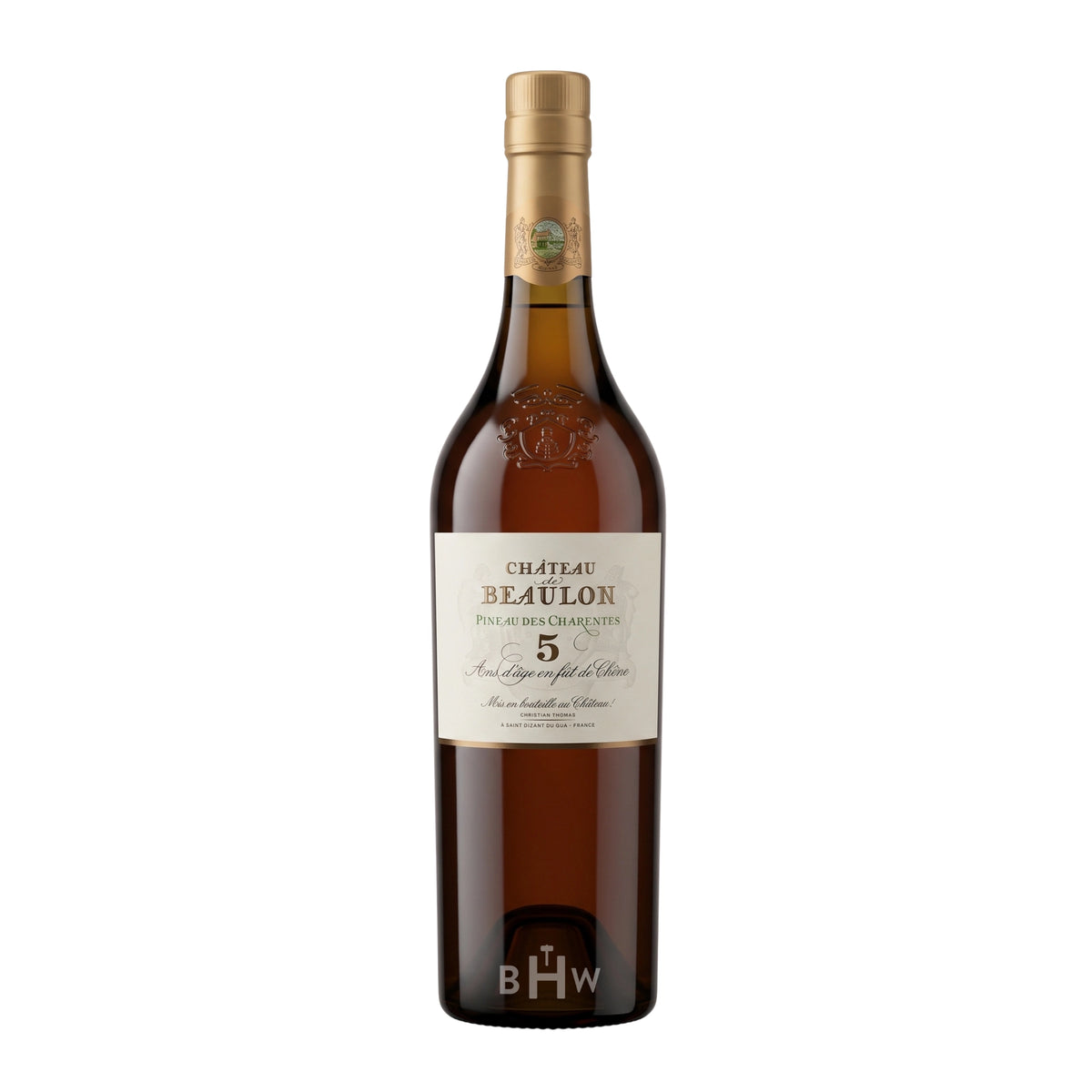 Château de Beaulon '5 Ans' Pineau des Charentes Blanc Cognac NV dessert wine bottle, curated by Big Hammer Wines.