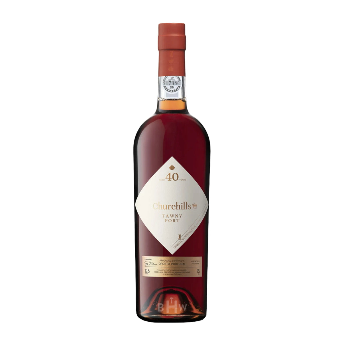 A bottle of Churchill's 40 Year Old Tawny Port Douro NV
