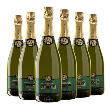 Faccoli Franciacorta Brut DOCG Lombardy NV 6-pack sparkling wine bottles, curated by Big Hammer Wines.