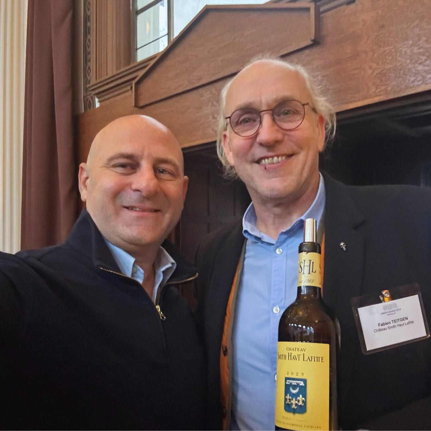 Greg Martellotto with winemaker from Chateau Smith Haut Lafitte.