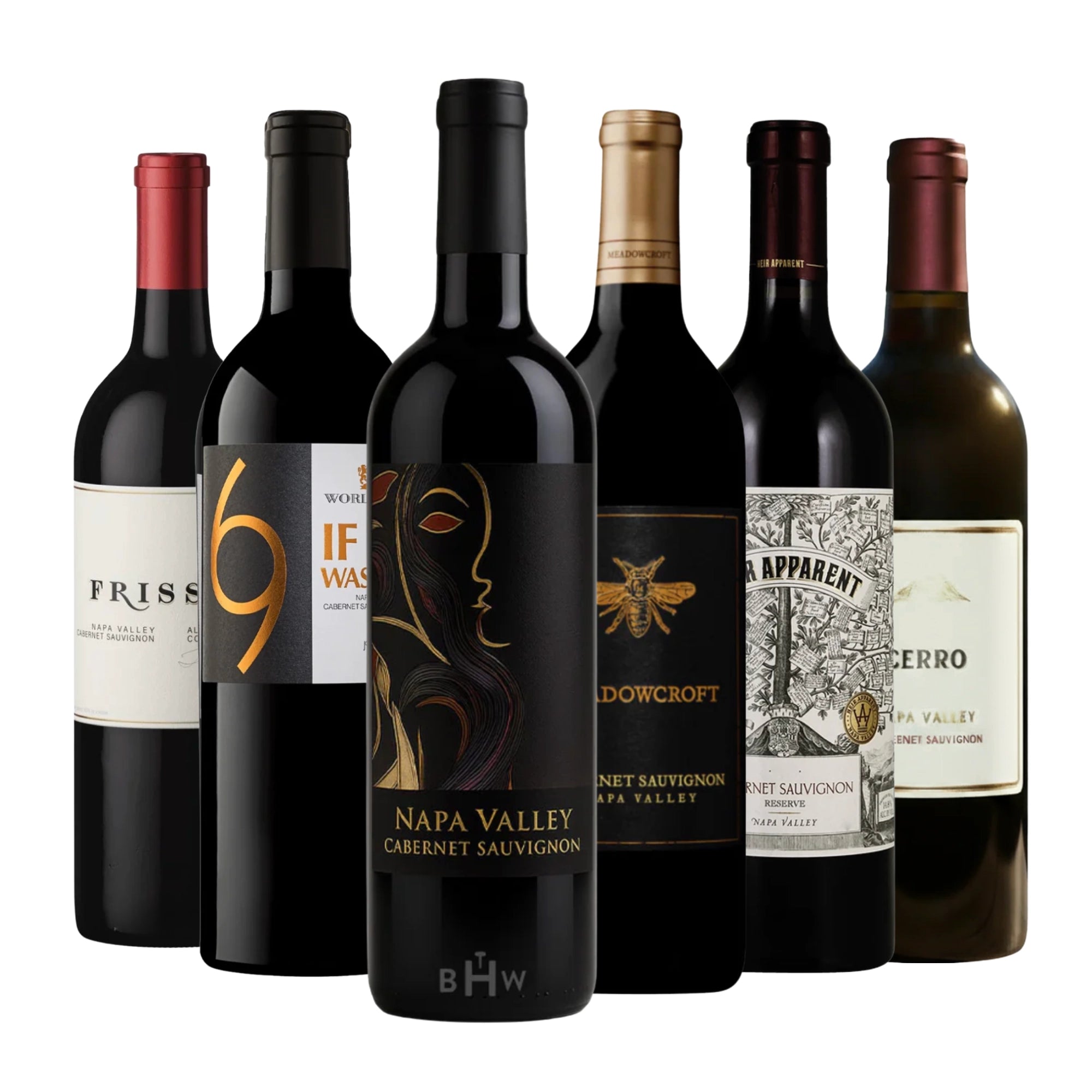 Napa Valley Cabernet Sauvignon 6 pack sampler 6x750ml featuring premium Napa Cabernet wines curated by Big Hammer Wines