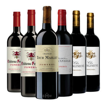 A 6-bottle wine pack titled Pomerol Legends: 6 Bottles You Need to Try 750ml, curated by Big Hammer Wines.