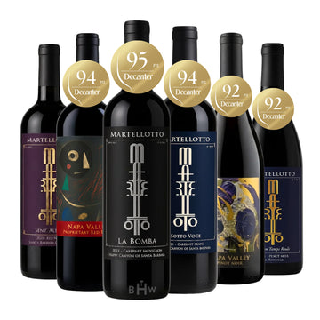 Six bottles of Martellotto wine in a set with Decanter rating badges, curated by Big Hammer Wines.