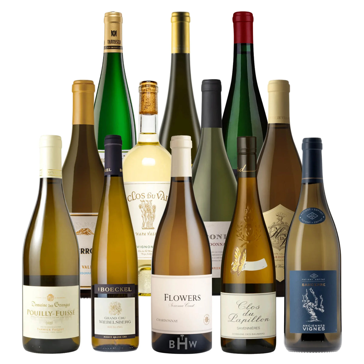 Top 12 White Wines to Buy at BHW Now 12-pack white wine bottles, curated by Big Hammer Wines.