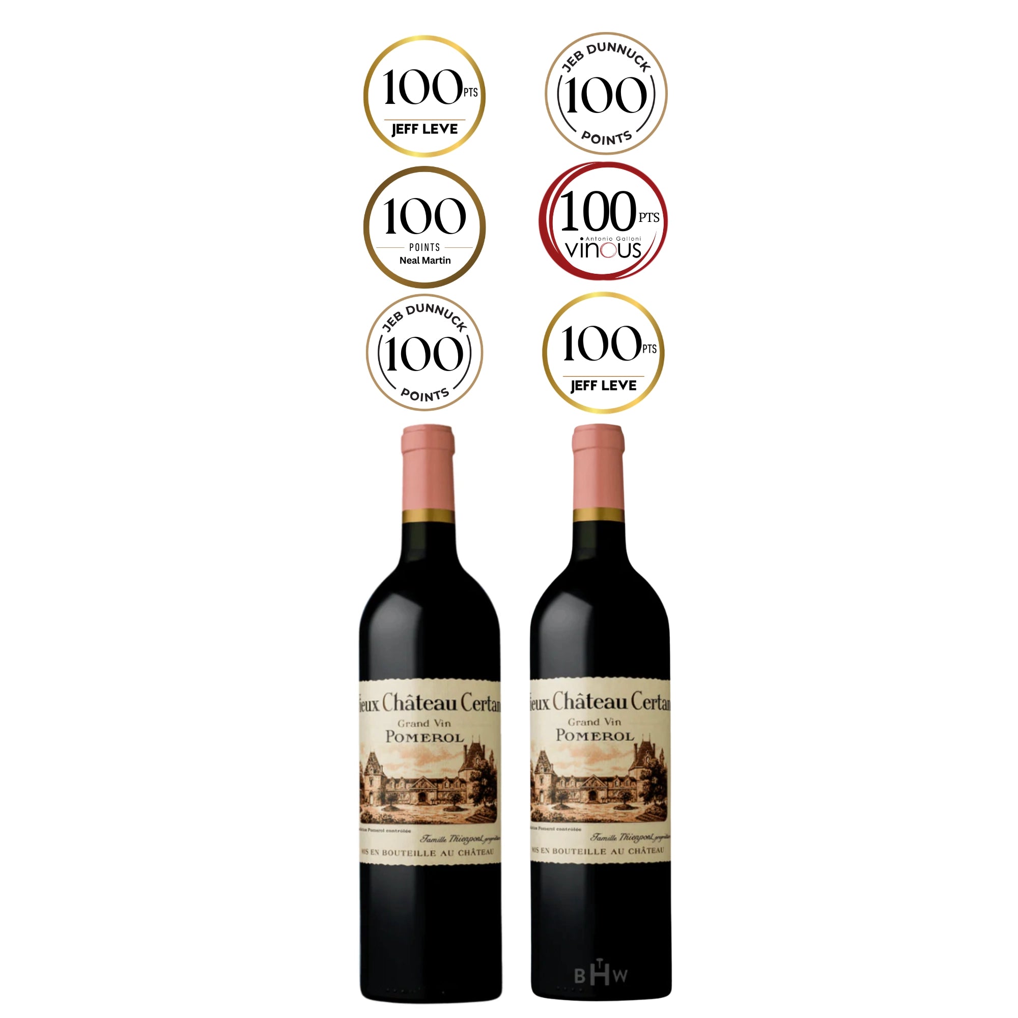 Vieux Château Certan Pomerol 2-Pack including two highly acclaimed Bordeaux wines, each awarded three 100-point scores, 750ml bottles