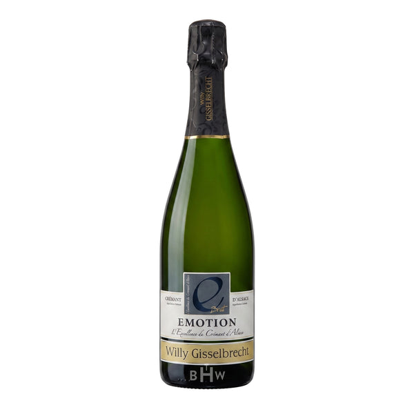 A bottle of Willy Gisselbrecht Crémant d'Alsace Brut "Emotion" NV sparkling wine, curated by Big Hammer Wines.
