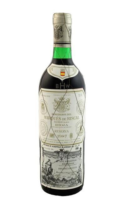 bighammerwines.com 1987 Marques de Riscal Gran Reserva Rioja