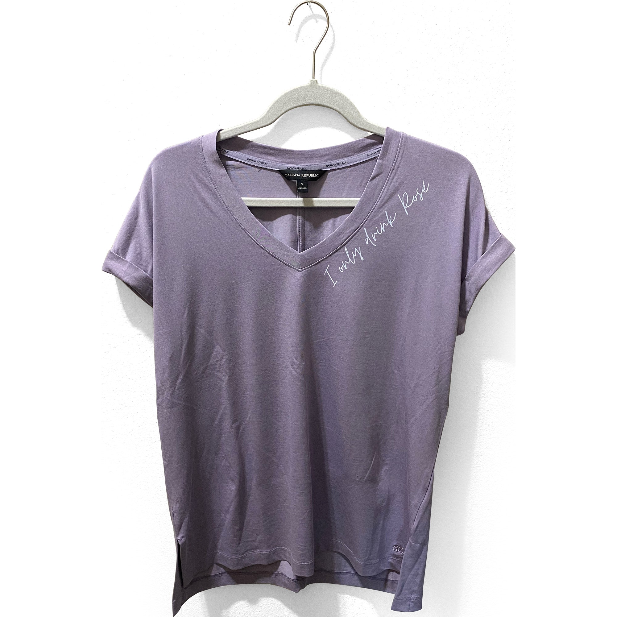 bighammerwines.com Apparel & Accessories I Only Drink Rosé Flowy V Neck