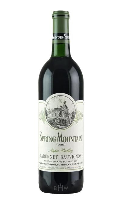 Winery Direct Red 1988 Spring Mountain Vineyard Cabernet Sauvignon Napa