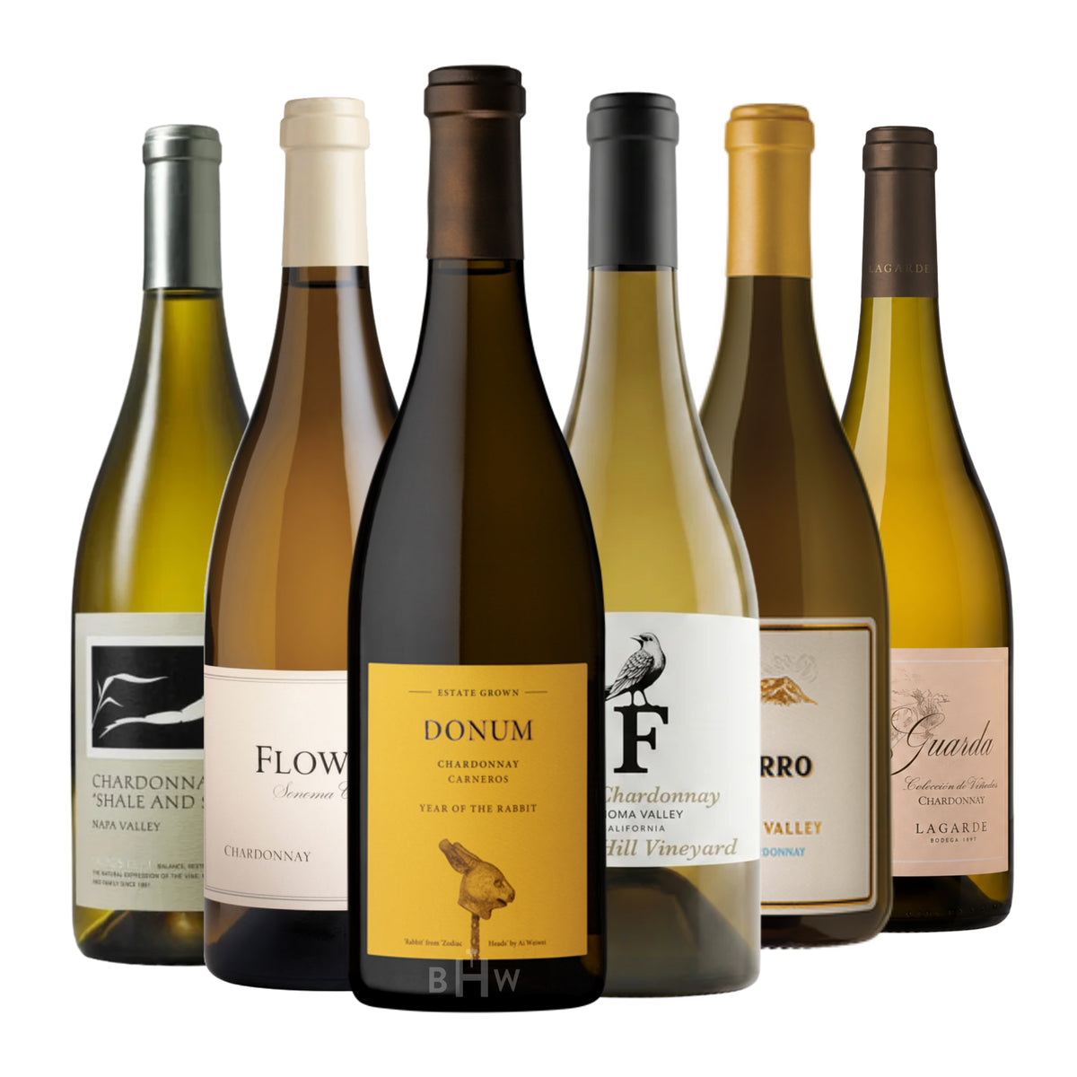 #1 Bestselling Chardonnay Adventure 6pk Sampler 6 x 750ml curated by Big Hammer Wines.