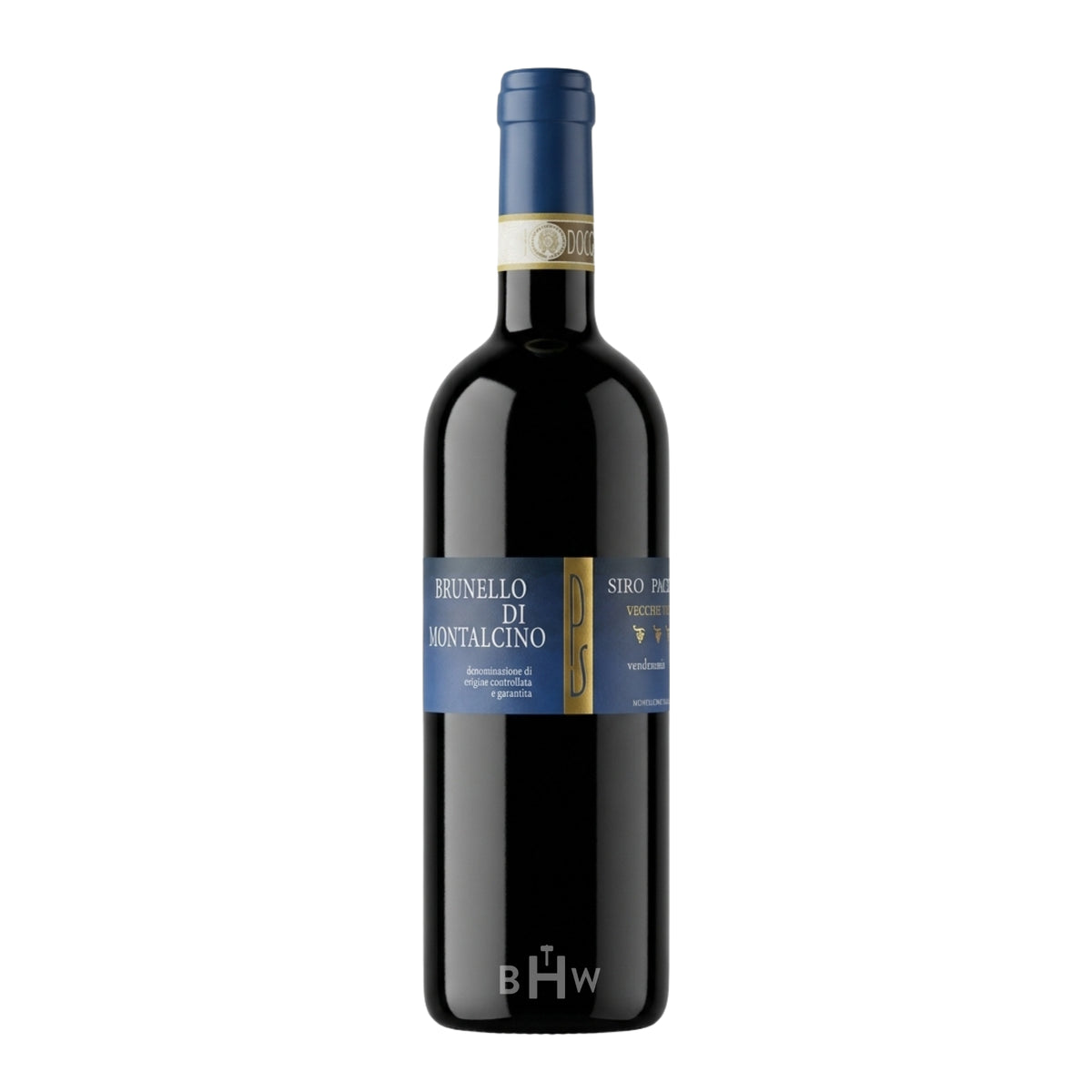 2014 Siro Pacenti 'Vecchie Vigne' Brunello di Montalcino Tuscany red wine bottle, curated by Big Hammer Wines.