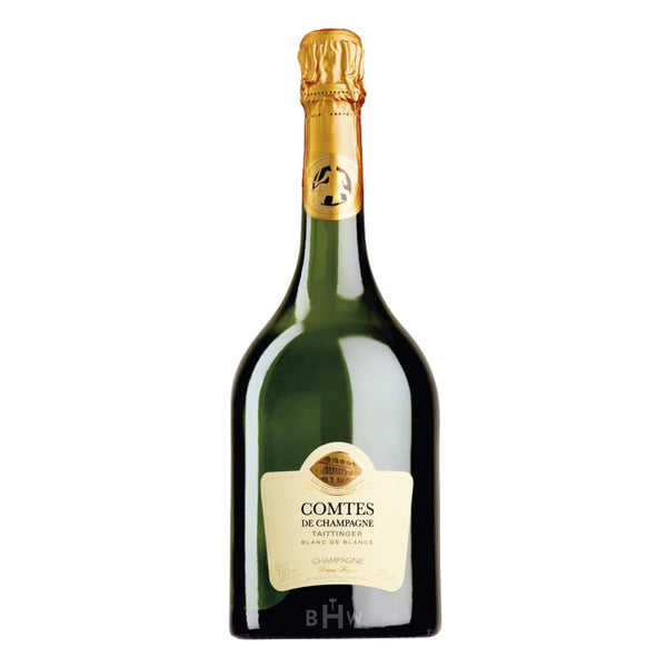 2014 Taittinger Comtes de Champagne Blanc de Blancs Brut Champagne bottle.