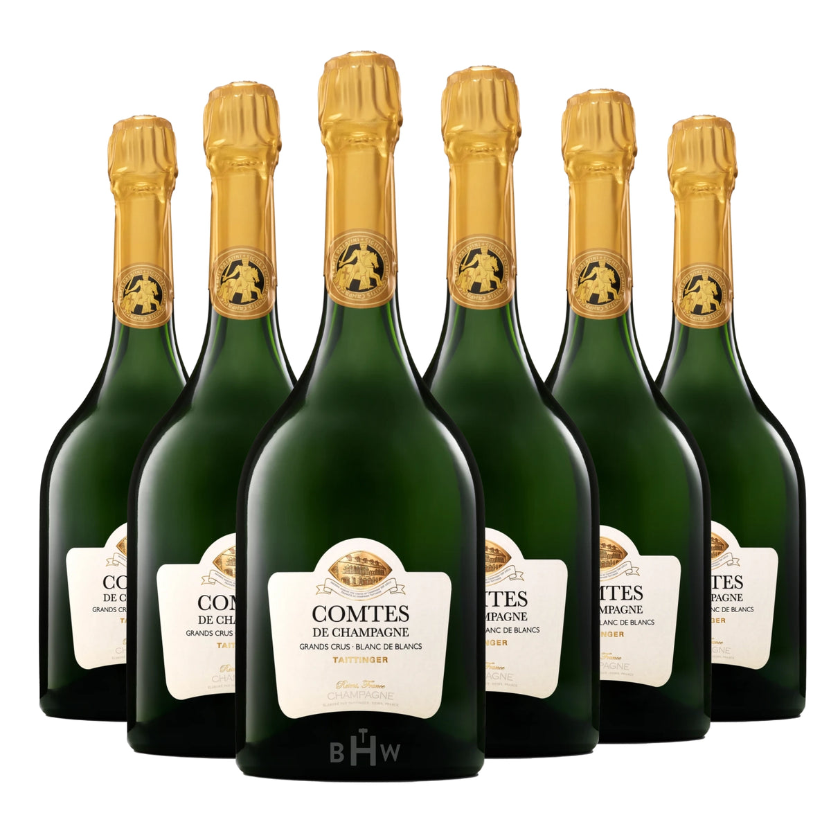 2014 Taittinger 'Comtes de Champagne' Grands Crus Blanc de Blancs Champagne 6-pack champagne bottles, curated by Big Hammer Wines.