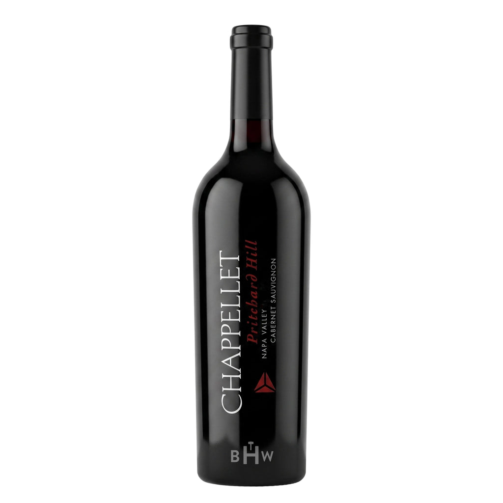 2015 Chappellet Pritchard Hill Napa Valley Cabernet Sauvignon red wine bottle. Curated by Big Hammer Wines.