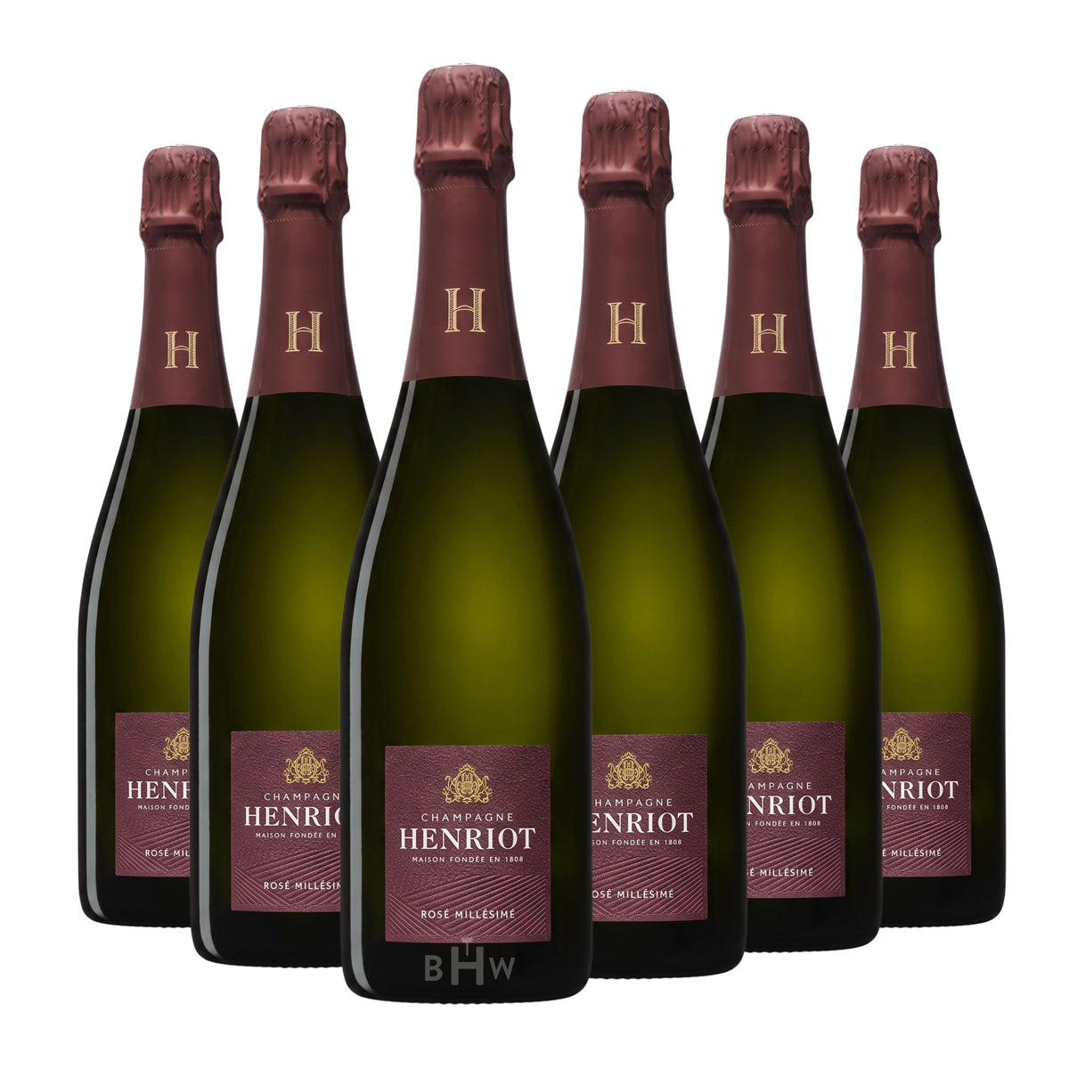 2015 Henriot 'Rosé Millésimé' Champagne 6-pack rosé champagne bottles, curated by Big Hammer Wines.