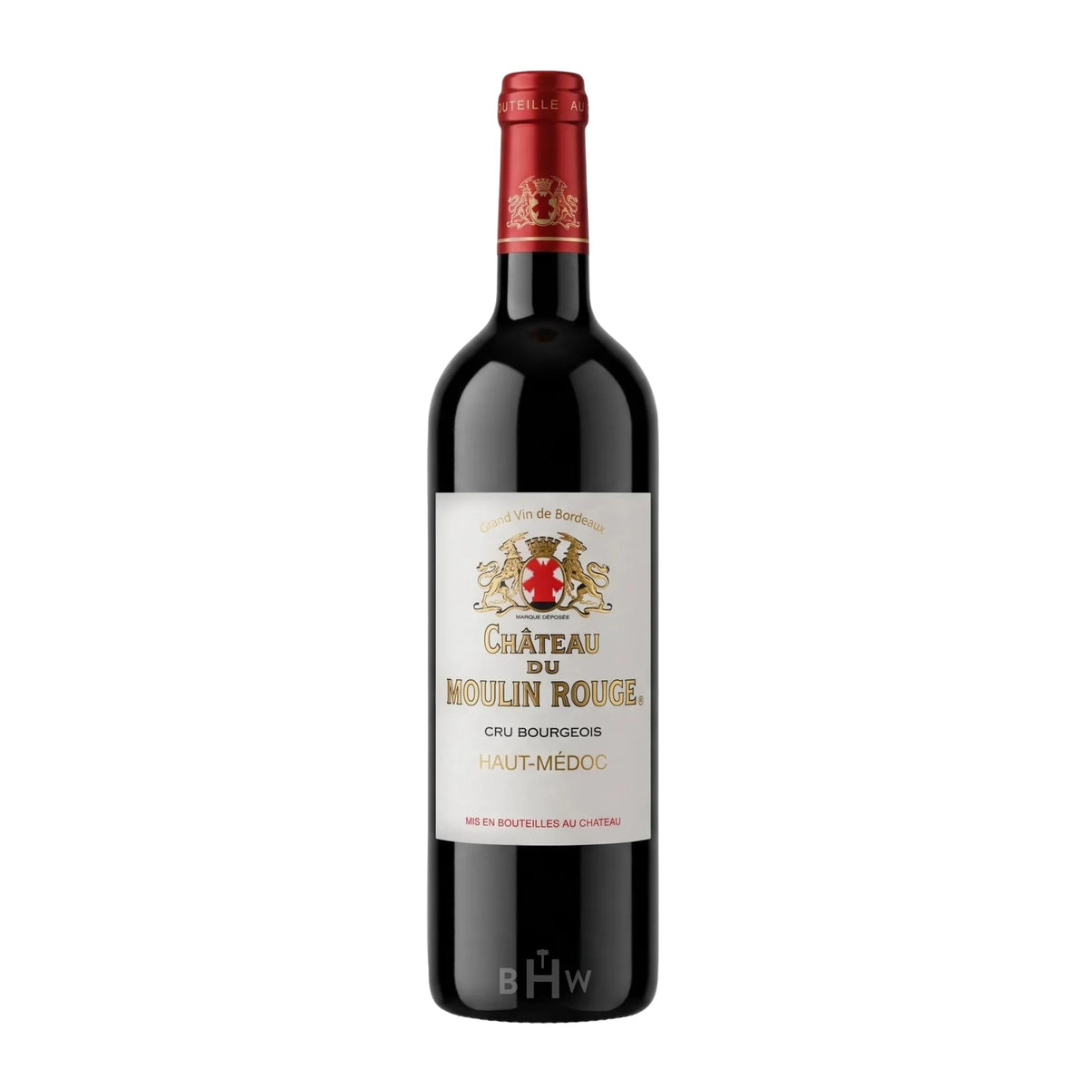 Bottle of 2015 Chateau du Moulin Rouge Cru Bourgeois Haut-Medoc Bordeaux