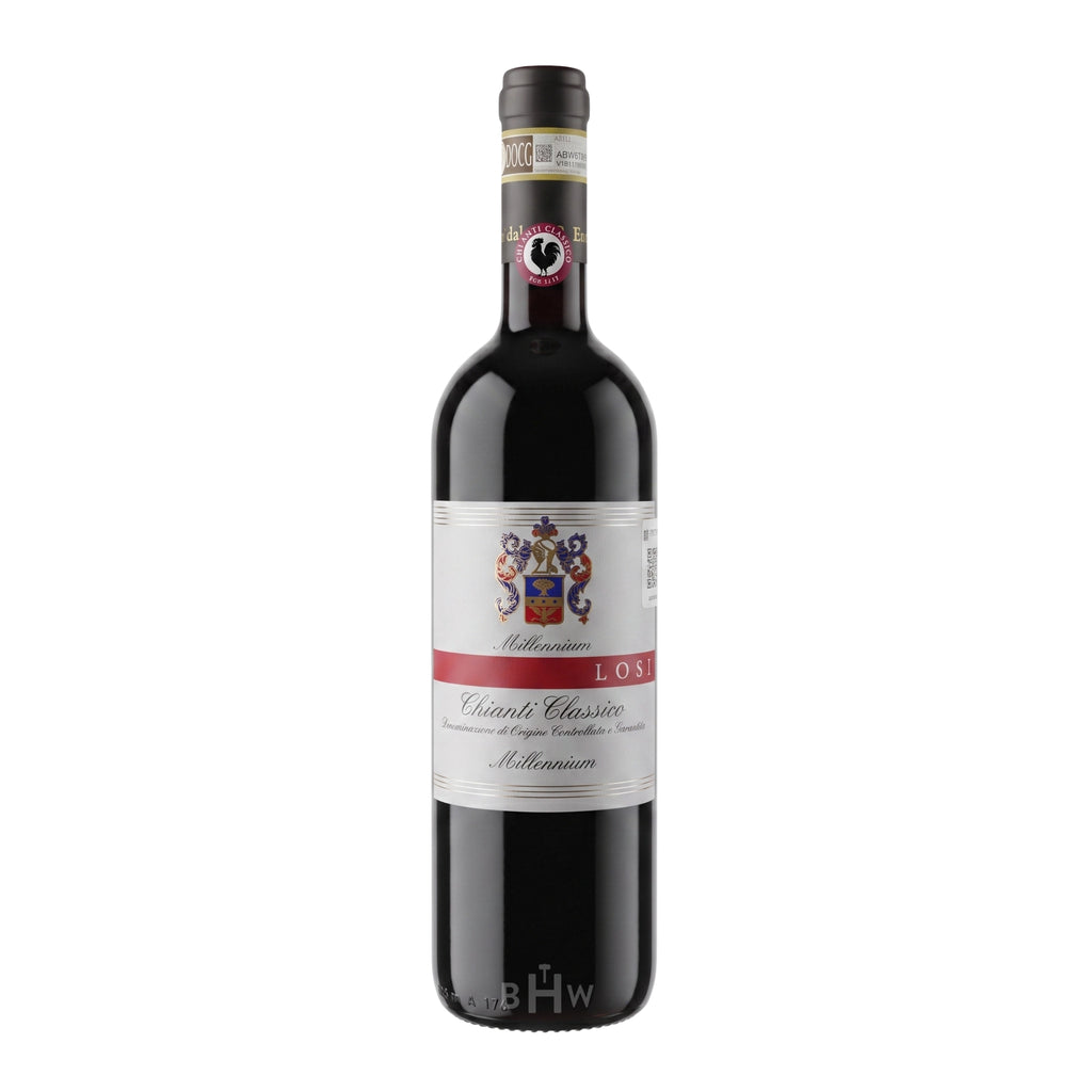 A bottle of 2016 Losi Millenium Chianti Classico Gran Selezione red wine, curated by Big Hammer Wines.