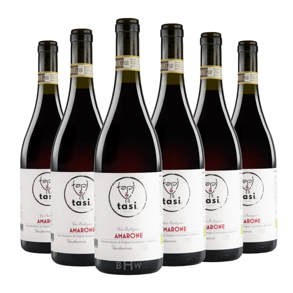 2016 Tasi Amarone della Valpolicella DOCG Veneto 6-pack red wine bottles, curated by Big Hammer Wines.