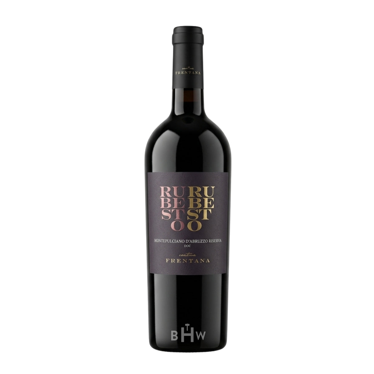 Cantina Frentana 'Rubesto' Montepulciano d'Abruzzo Riserva red wine bottle, curated by Big Hammer Wines.