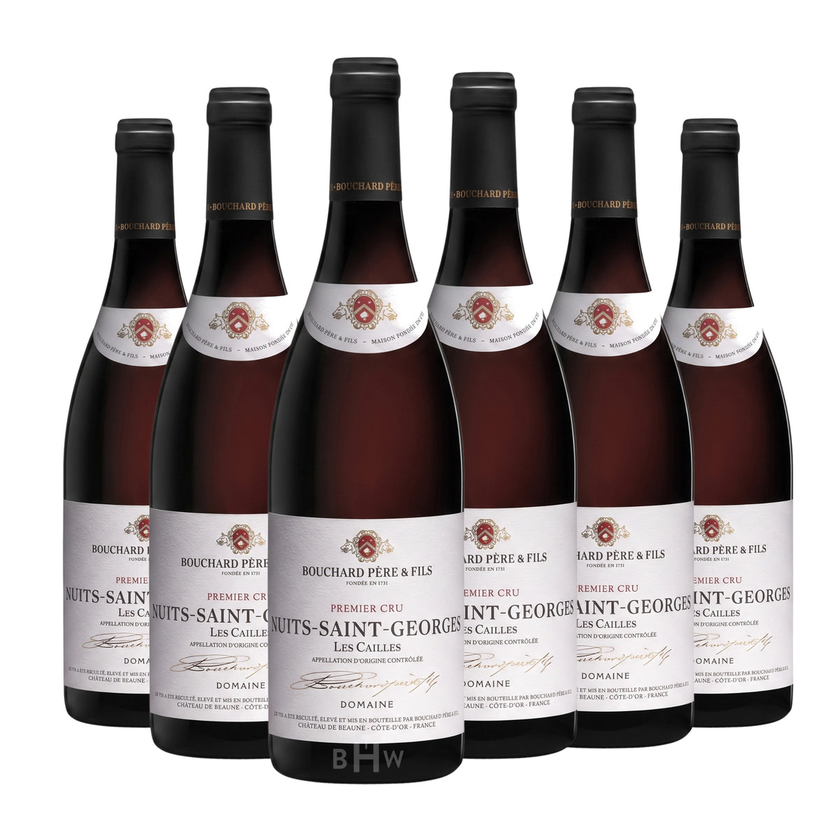 2018 Bouchard Père & Fils Nuits-Saint-Georges 'Les Cailles' Premier Cru Burgundy 6-pack red wine bottles, curated by Big Hammer Wines.