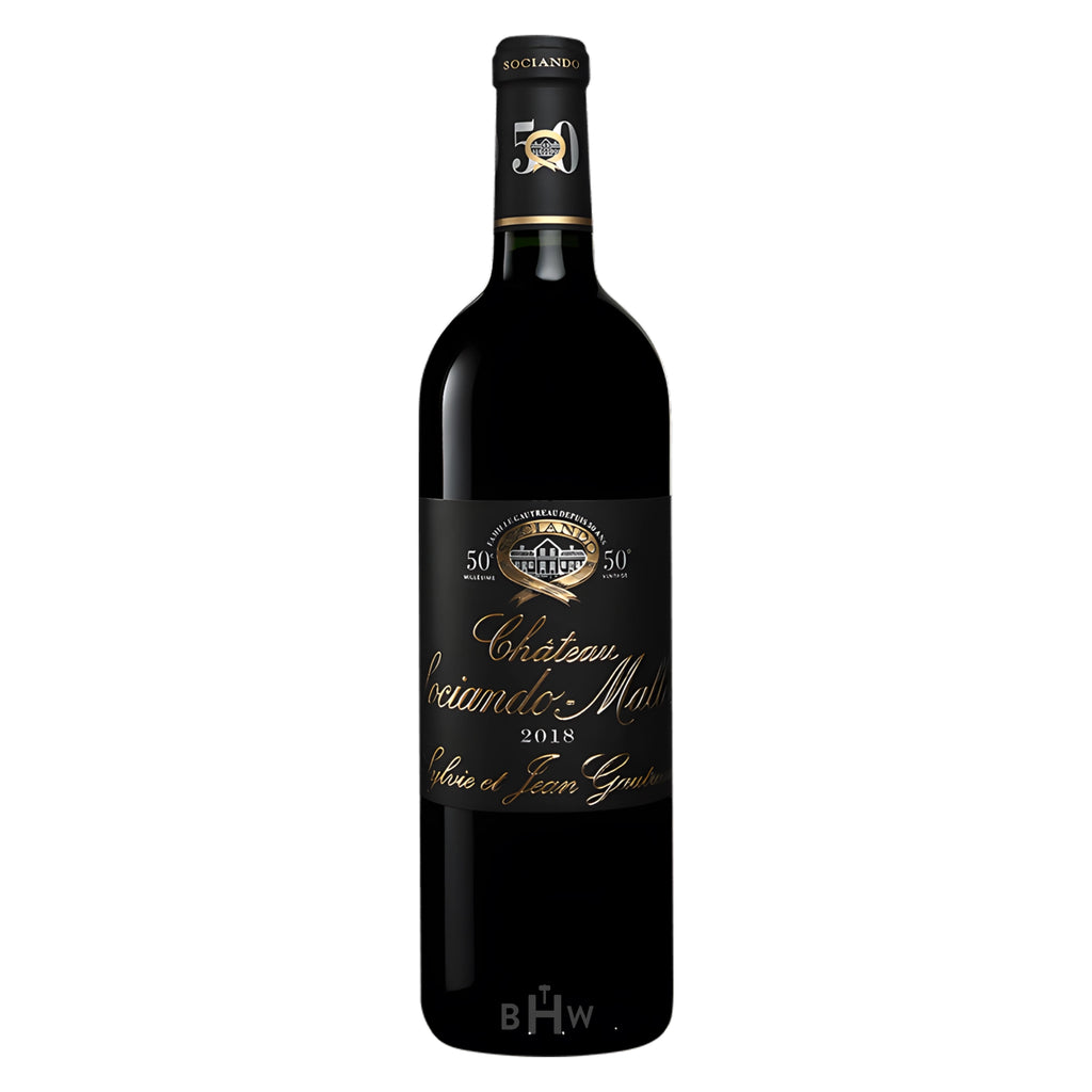 2018 Chateau Sociando-Mallet Haut-Medoc Bordeaux red wine 750ml bottle
