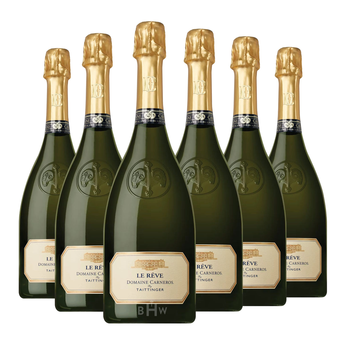 2018 Domaine Carneros 'Le Rêve' Blanc de Blancs Carneros 6-pack sparkling wine bottles, curated by Big Hammer Wines.