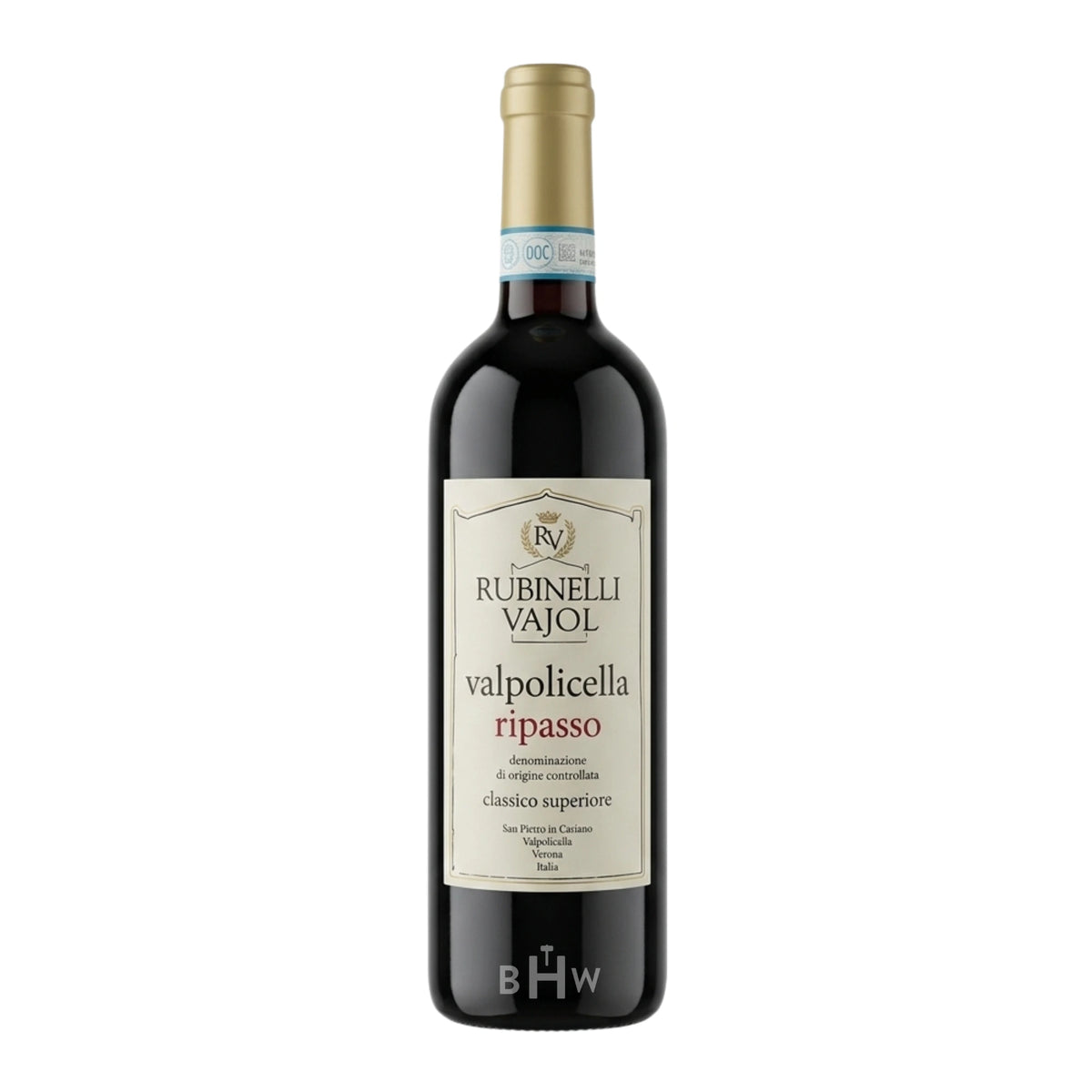 2018 Rubinelli Vajol Valpolicella Ripasso Classico Superiore Veneto red wine bottle, curated by Big Hammer Wines.