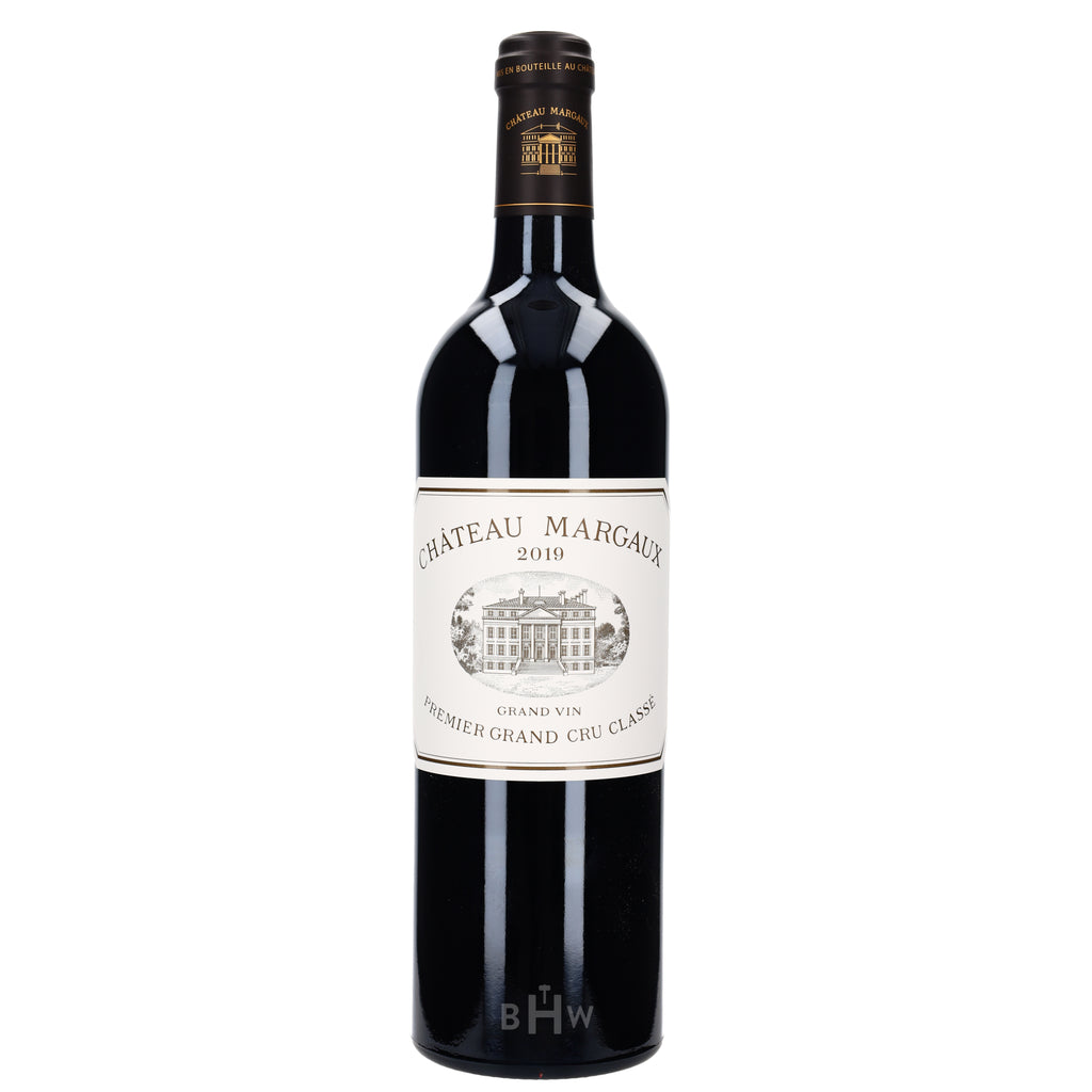 2019 Château Margaux Première Grand Cru Classé bottle, a 100-point Bordeaux wine from the Margaux estate, known for its elegance and depth