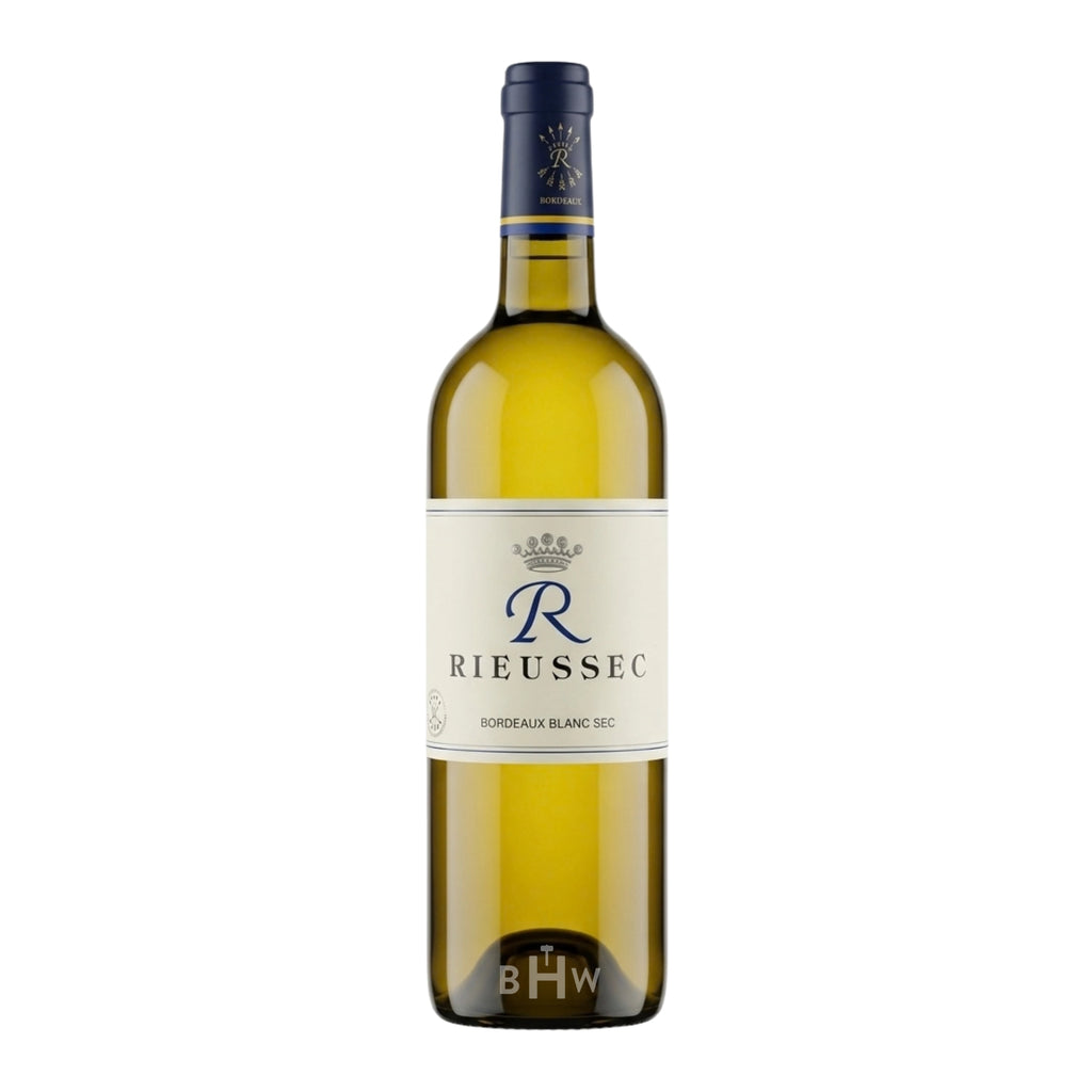 2019 Château Rieussec 'R de Rieussec' Bordeaux Blanc Sec single white wine bottle, curated by Big Hammer Wines.