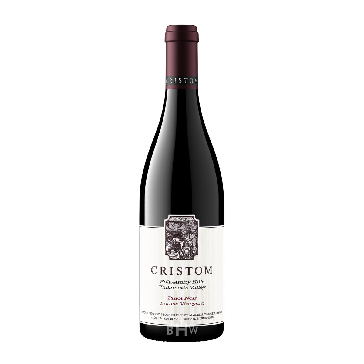 2019 Cristom Louise Vineyard Pinot Noir Eola-Amity Hills red wine bottle, curated by One Vine Wines.