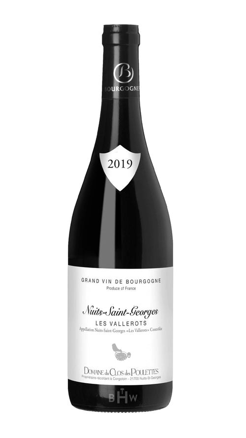 2019 Domaine du Clos des Poulettes Nuits Saint Georges Les Vallerots