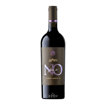A bottle of 2019 La Fiorita 'NO Fiore di' Brunello di Montalcino red wine. Curated by Big Hammer Wines.
