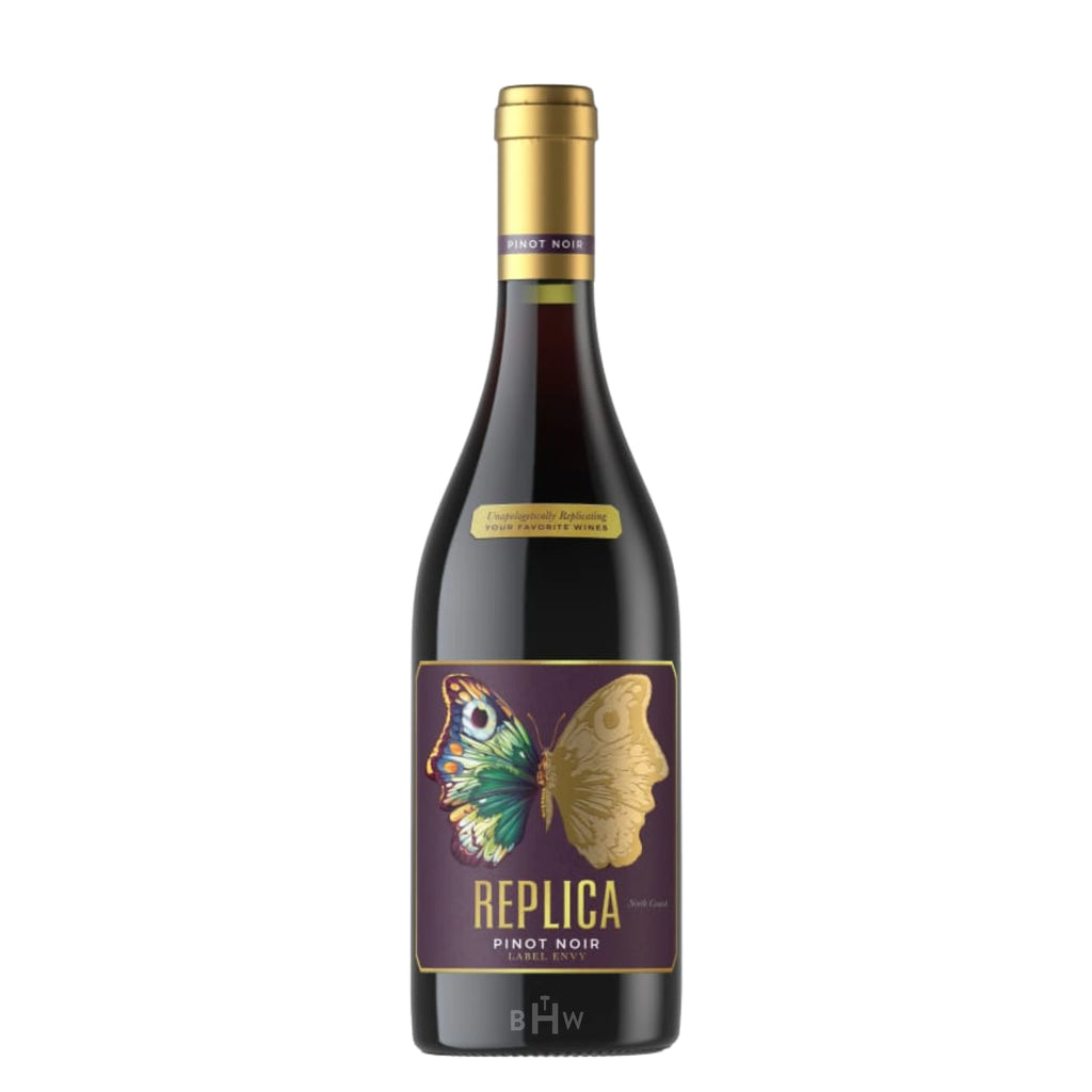 2019 Replica "Label Envy" Pinot Noir Mendocino wine bottle