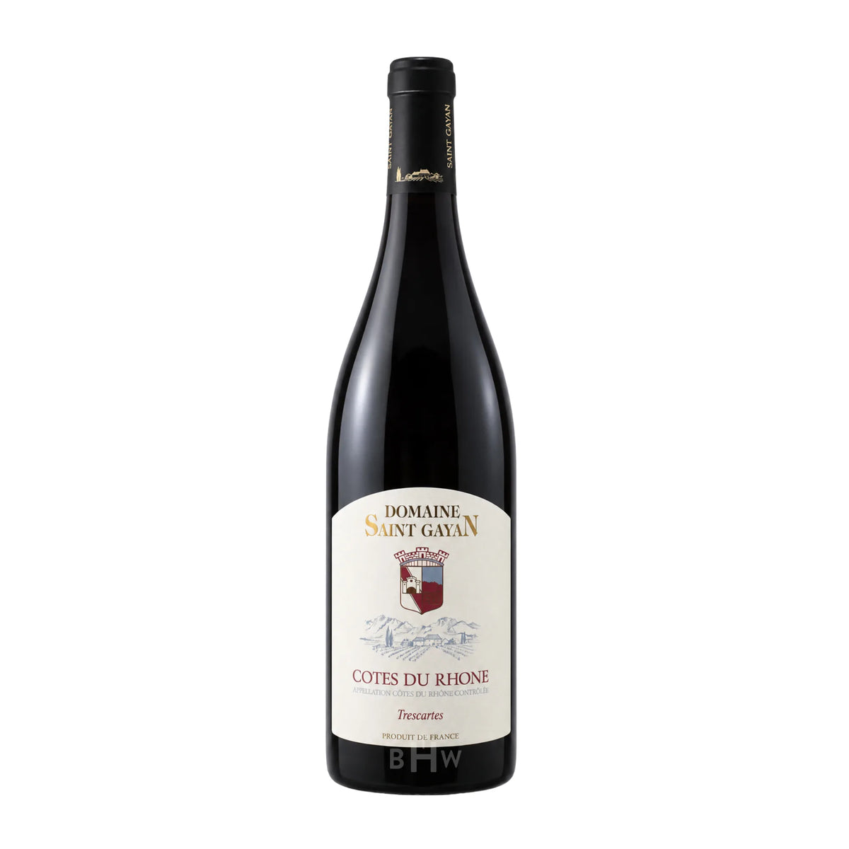 Bottle of 2019 Domaine Saint Gayan Cotes du Rhone Trescartes