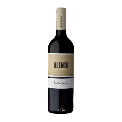 2020AdegadoMonteBranco_Alento_TintoVinhoRegionalAlentejano wine bottle with a white background. 