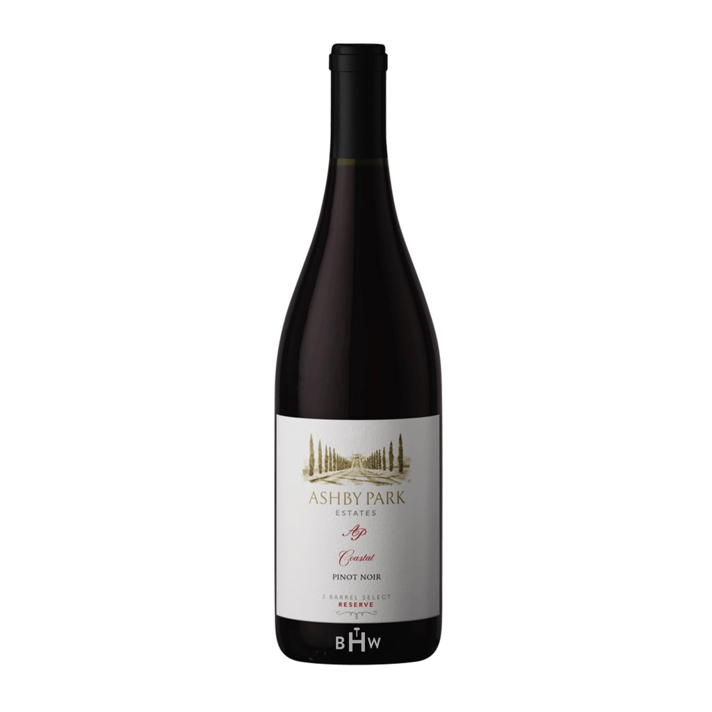 2020 Ashby Park 3 Barrel Select Reserve Pinot Noir Central Coast wine bottle.