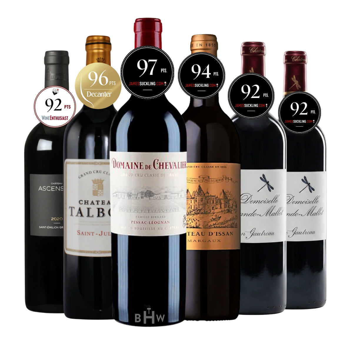 A 6-bottle pack of 2020 Bordeaux Hits You Can't Miss red wines (750ml each), curated by Big Hammer Wines.