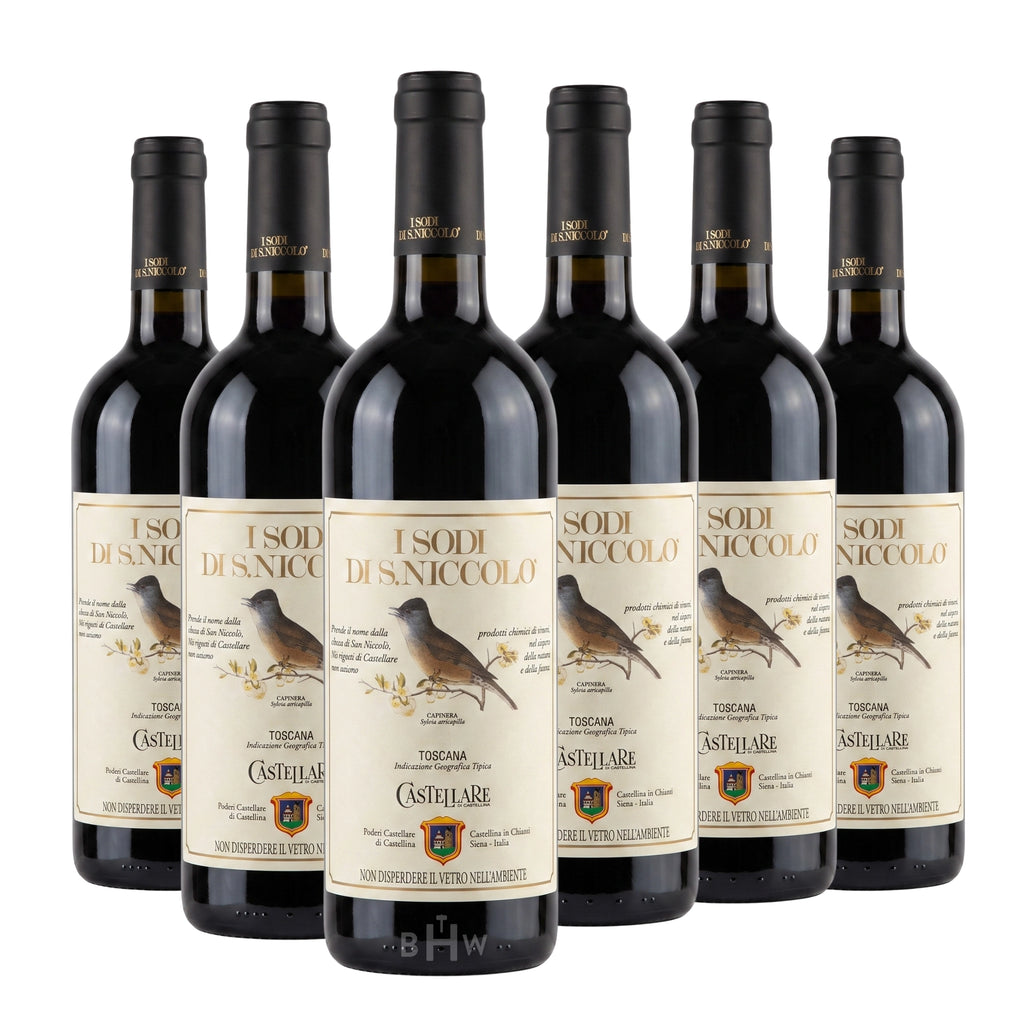 A 6-bottle pack of 2020 Castellare I Sodi di San Niccolo Tuscany red wine, curated by Big Hammer Wines