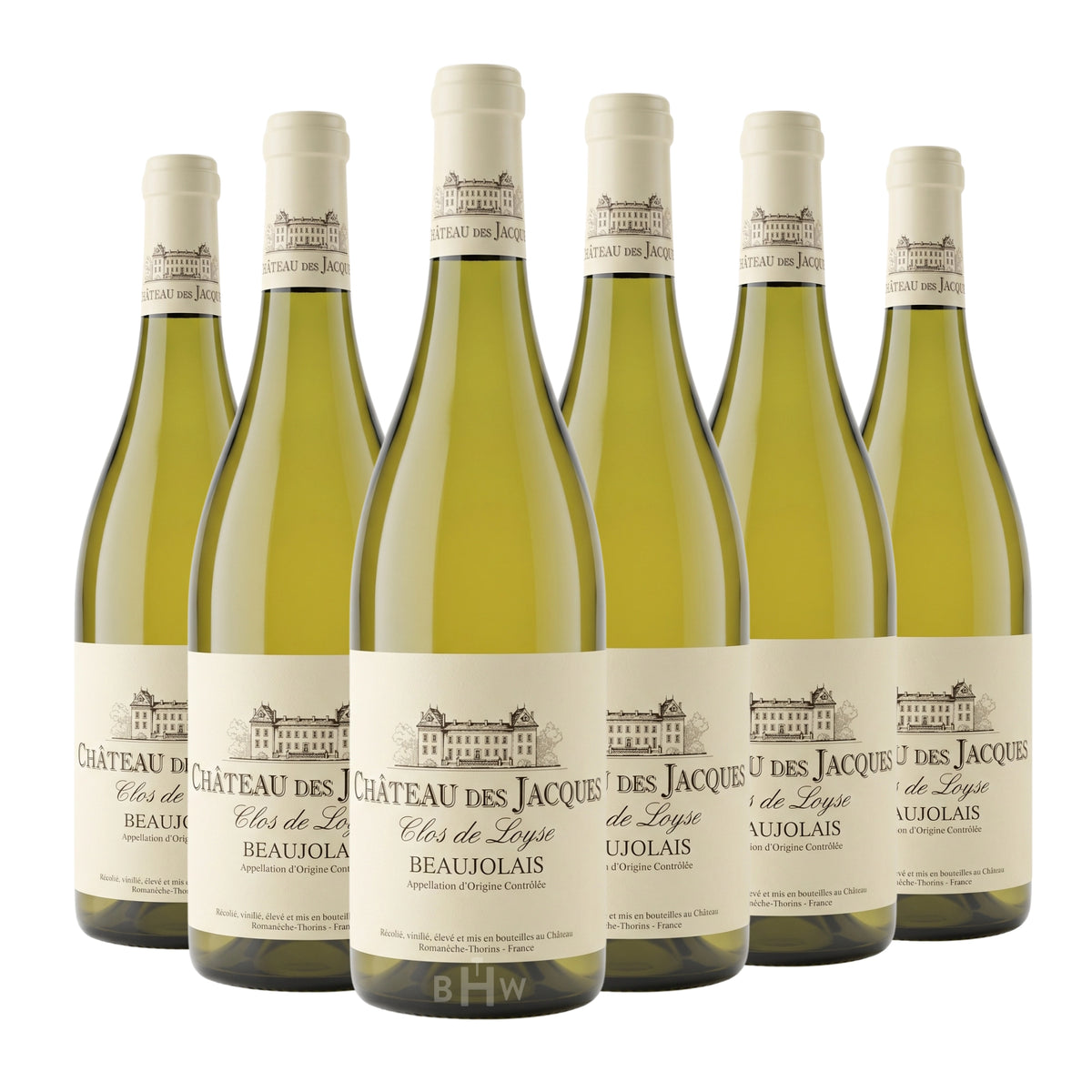 2020 Château des Jacques Beaujolais Blanc 'Clos de Loyse' 6-pack white wine bottles, curated by Big Hammer Wines.