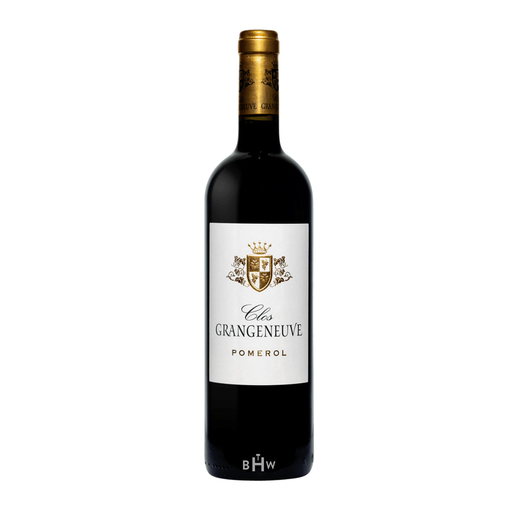 2020 Clos Grangeneuve Pomerol wine bottle.