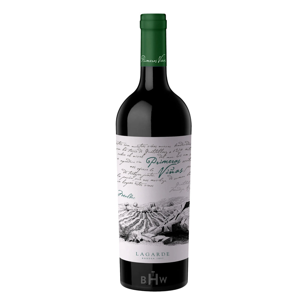 2020 Lagarde 'Primeras Viñas' Gualtallary Malbec Mendoza wine bottle.