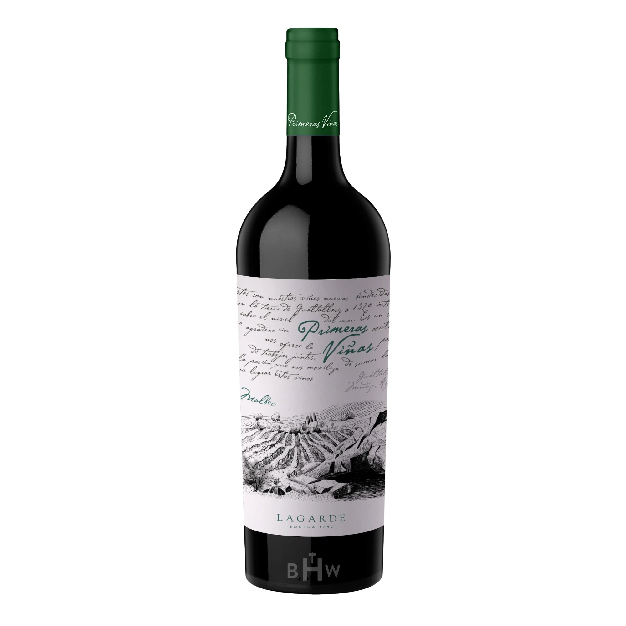 2020 Lagarde 'Primeras Viñas' Gualtallary Malbec Mendoza wine bottle.