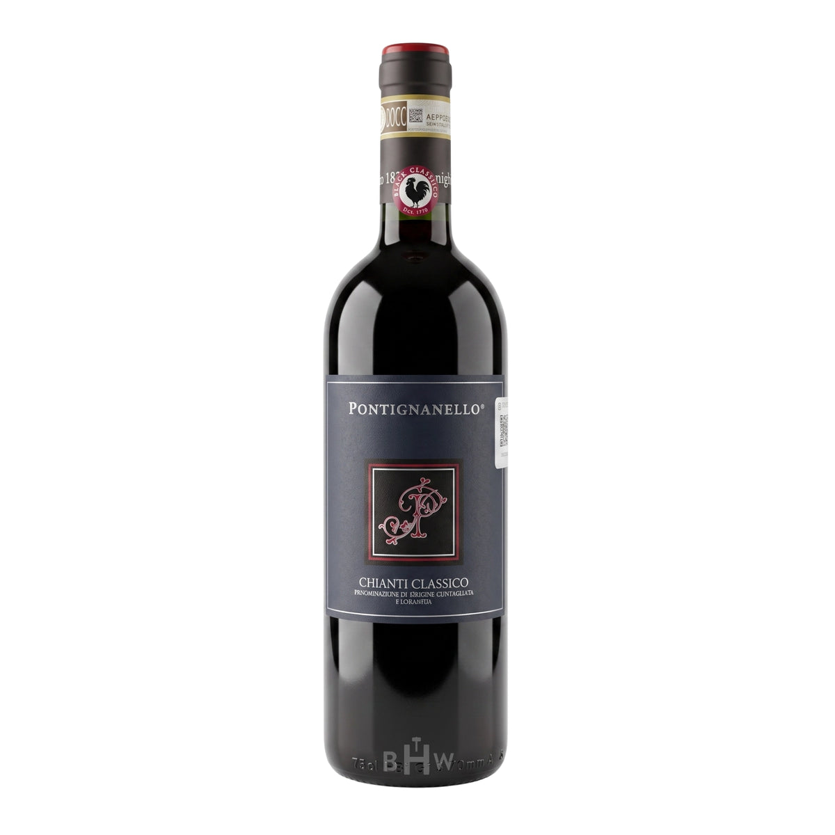 A bottle of 2020 Losi Pontignanello Chianti Classico Riserva red wine, curated by Big Hammer Wines.