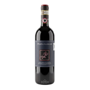 A bottle of 2020 Losi Pontignanello Chianti Classico Riserva red wine, curated by Big Hammer Wines.
